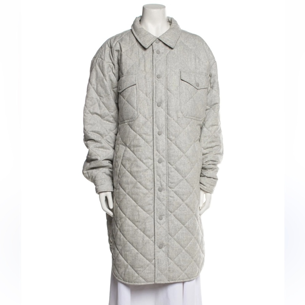 Polo by Ralph Lauren Light Gray Quilted Puffer Coat